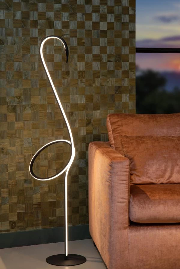 Lucide FLAMINGO - Vloerlamp - LED - RGB - Multicolor - sfeer 1